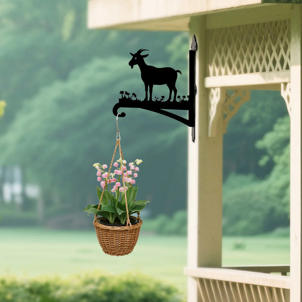 Keçi Figürlü Çiçeklik Askı Metali