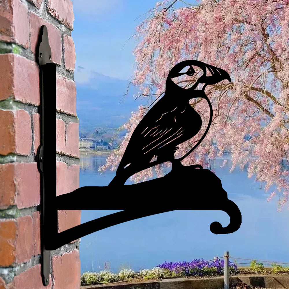 Kutup Martısı Kuşu Figürlü Çiçeklik Askı Metali