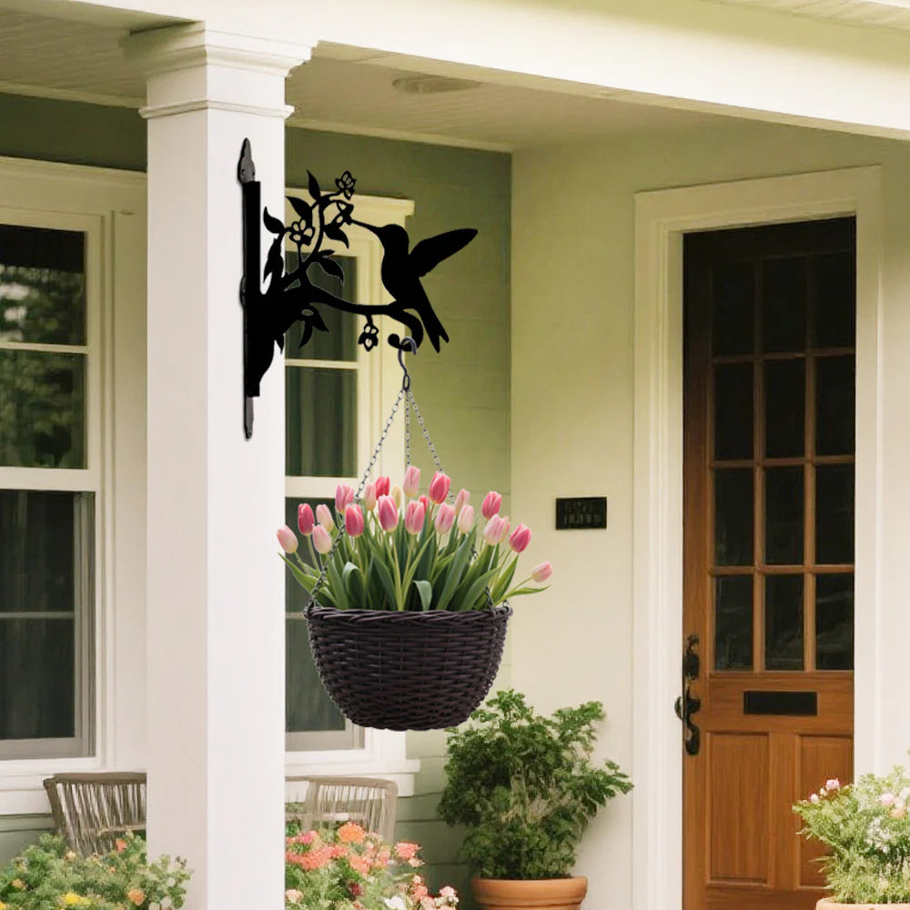 Sinekkuşu Kuşu Figürlü Çiçeklik Askı Metali