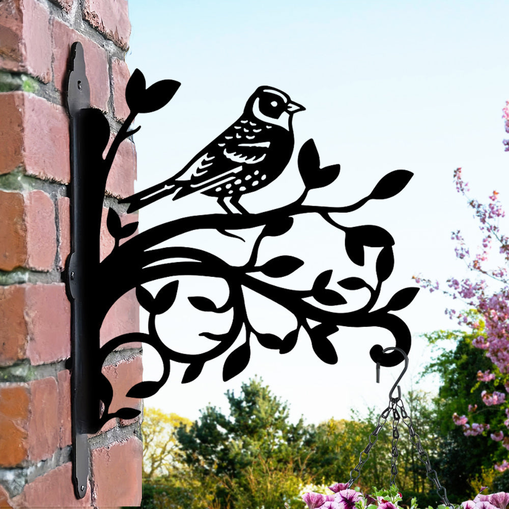 Daldaki Kuş Figürlü Çiçeklik Askı Metali