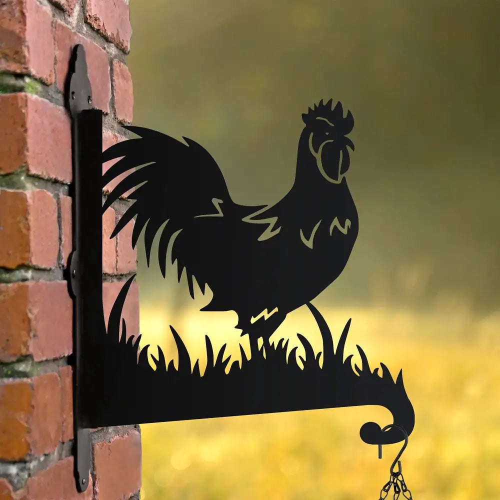 Karizma Horoz Figürlü Çiçeklik Askı Metali