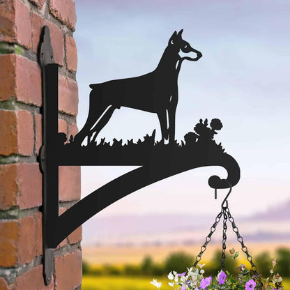 Doberman Dekoratif Metal Çiçeklik