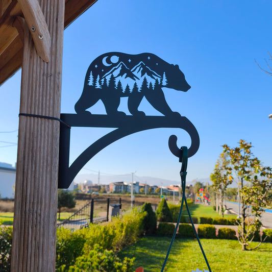 Ayı ve Orman Çiçeklik Askı Metali