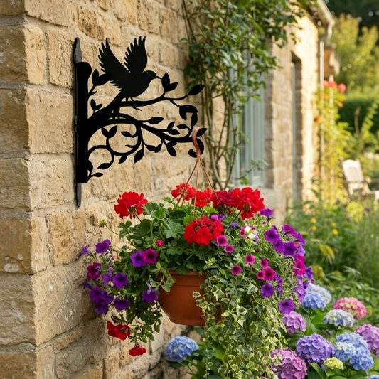 Yavru kuş Figürlü Çiçeklik Askı Metali