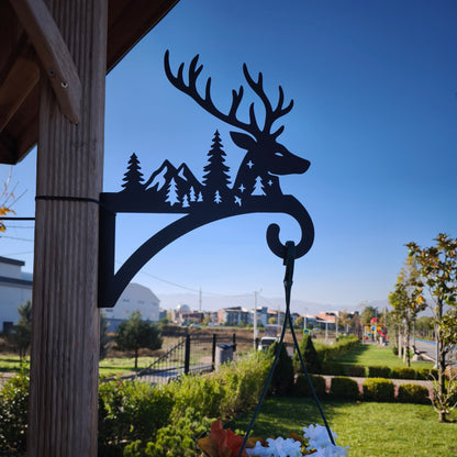 Geyik ve Orman Çiçeklik Askı Metali