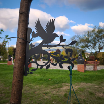 Yavru kuş Figürlü Çiçeklik Askı Metali