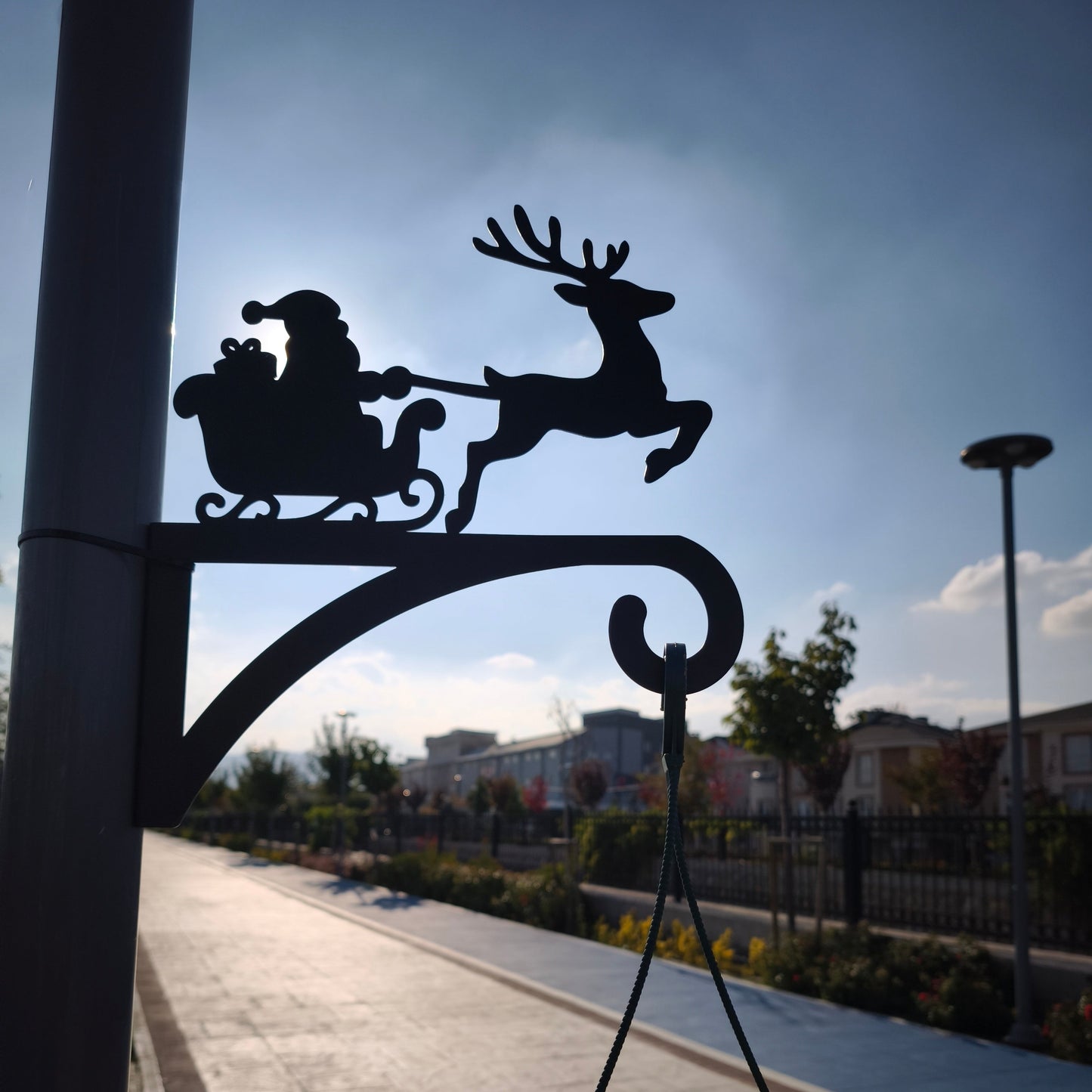 Noel Baba Çiçeklik Askı Metali