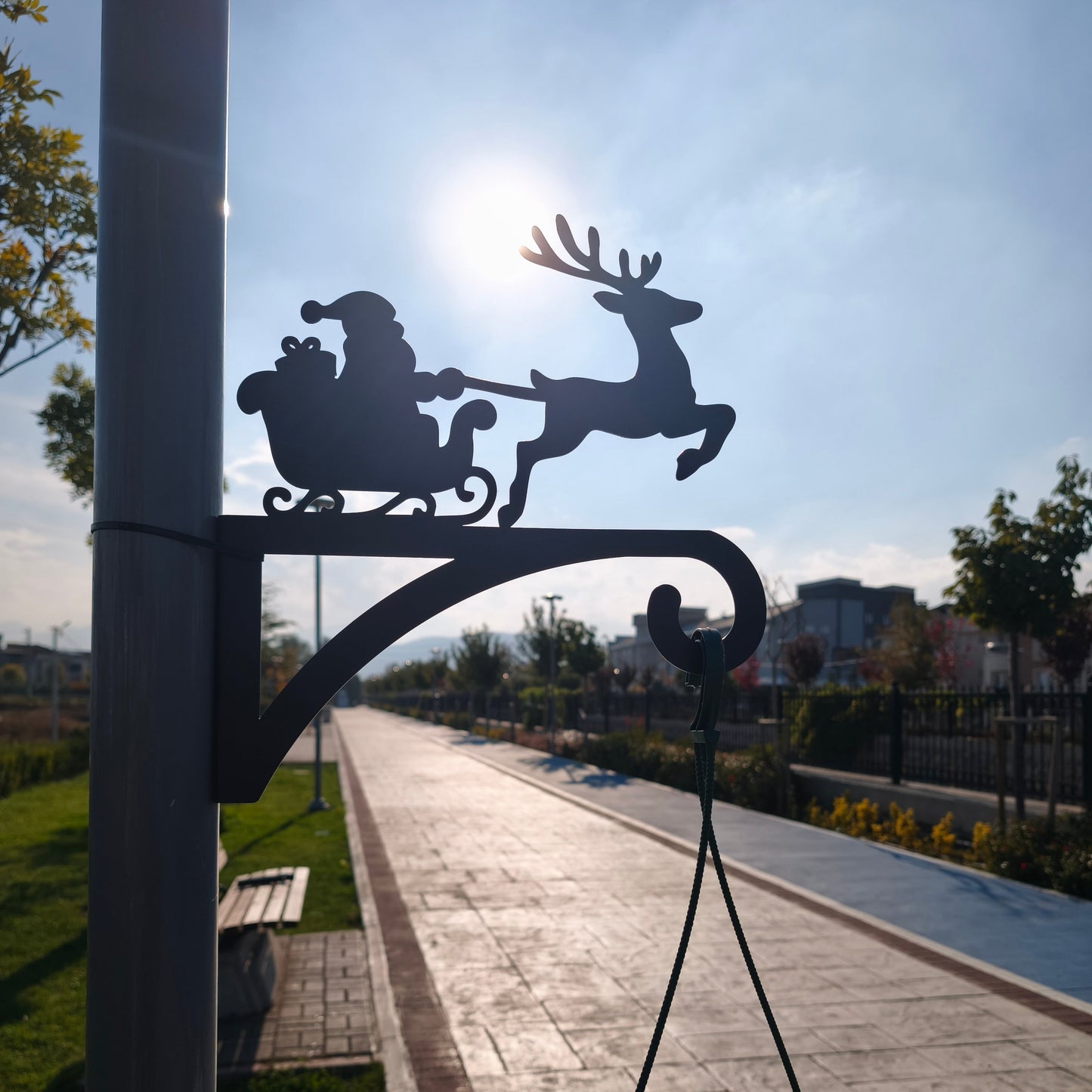 Noel Baba Çiçeklik Askı Metali