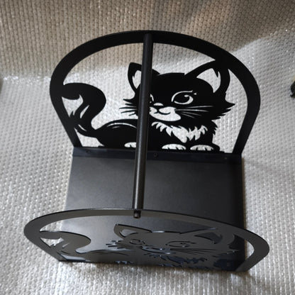 Tatlı Kedi Figürlü Şömine Yanı Odunluk – Dekoratif Şömine Odunluk Rafı