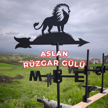Aslan Figürlü Rüzgar Gülü