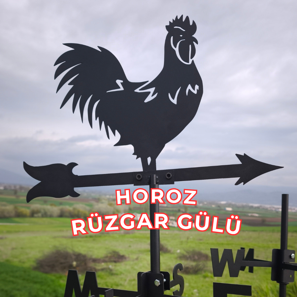 Horoz Figürlü Rüzgar Gülü