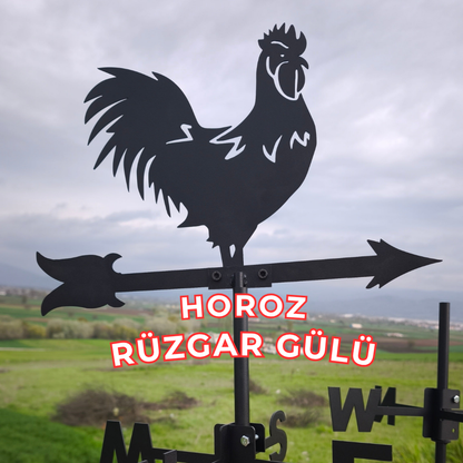 Horoz Figürlü Rüzgar Gülü