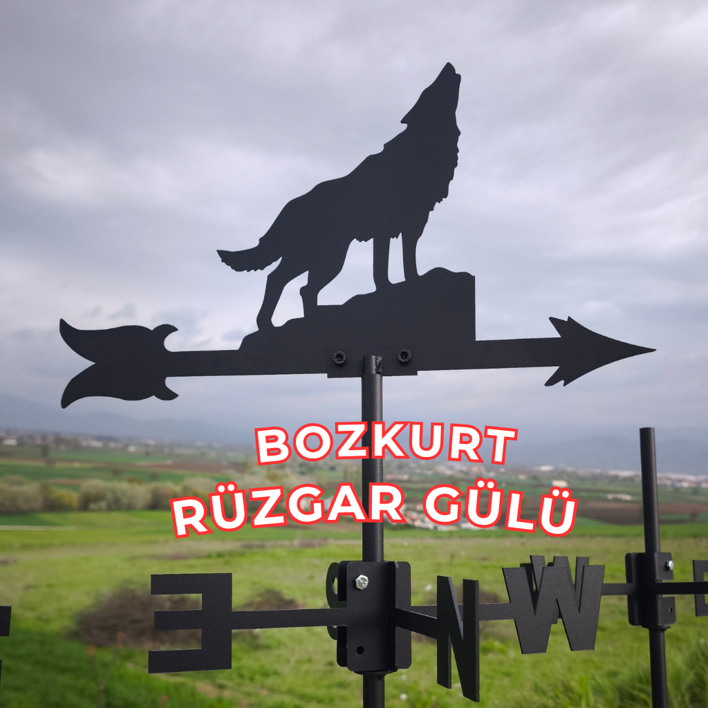 Bozkurt Figürlü Rüzgar Gülü