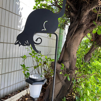 Kedi Figürlü Çiçek ve Lamba Askı Dekoru