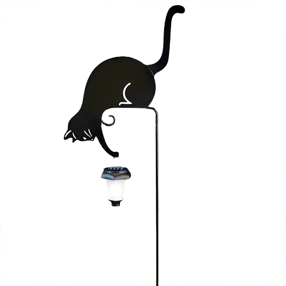 Kedi Figürlü Çiçek ve Lamba Askı Dekoru