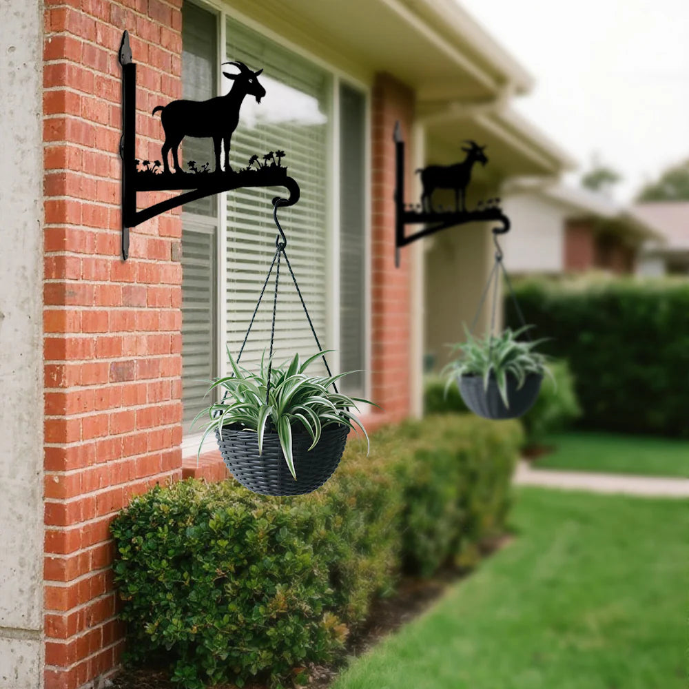 Keçi Figürlü Çiçeklik Askı Metali