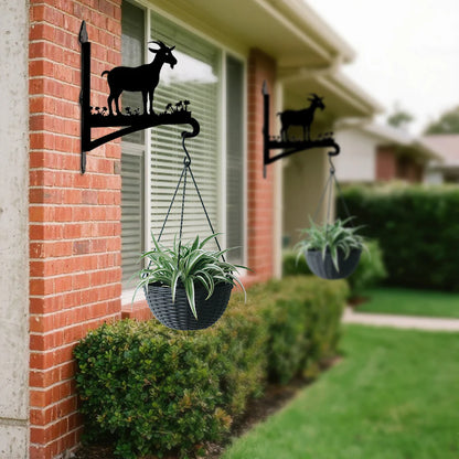 Keçi Figürlü Çiçeklik Askı Metali