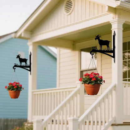 Keçi Figürlü Çiçeklik Askı Metali