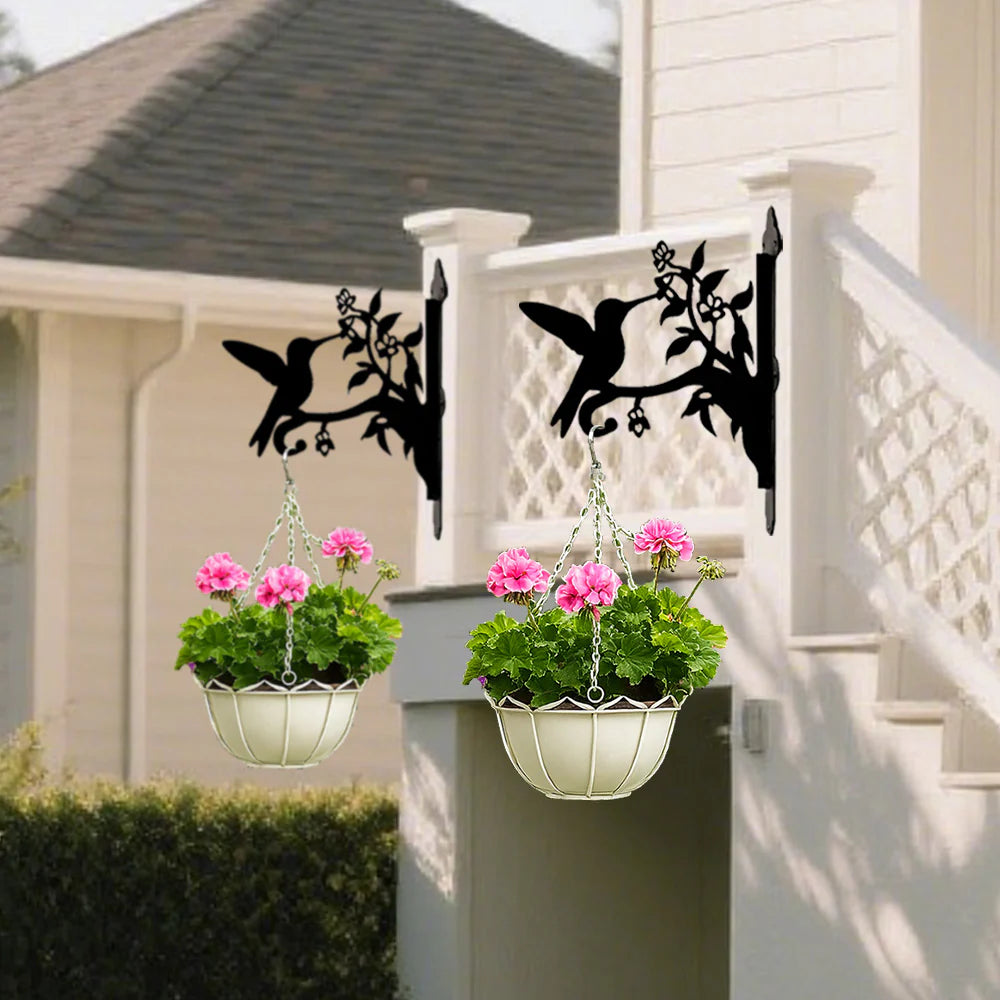 Sinekkuşu Kuşu Figürlü Çiçeklik Askı Metali