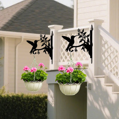 Sinekkuşu Kuşu Figürlü Çiçeklik Askı Metali