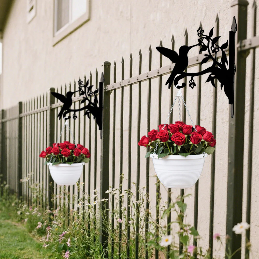 Sinekkuşu Kuşu Figürlü Çiçeklik Askı Metali