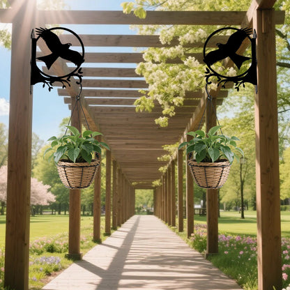 Kızıl Çaylak Kuşu Figürlü Çiçeklik Askı Metali