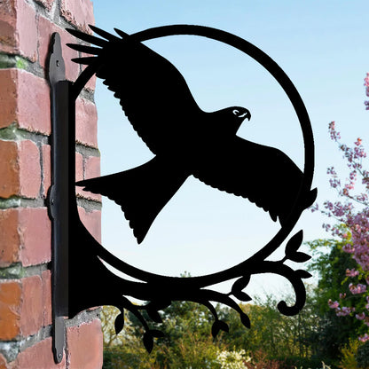 Kızıl Çaylak Kuşu Figürlü Çiçeklik Askı Metali