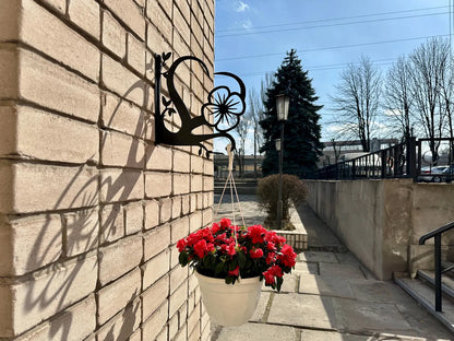 Kalp ve Çiçek Metal Çiçek Askı Demiri