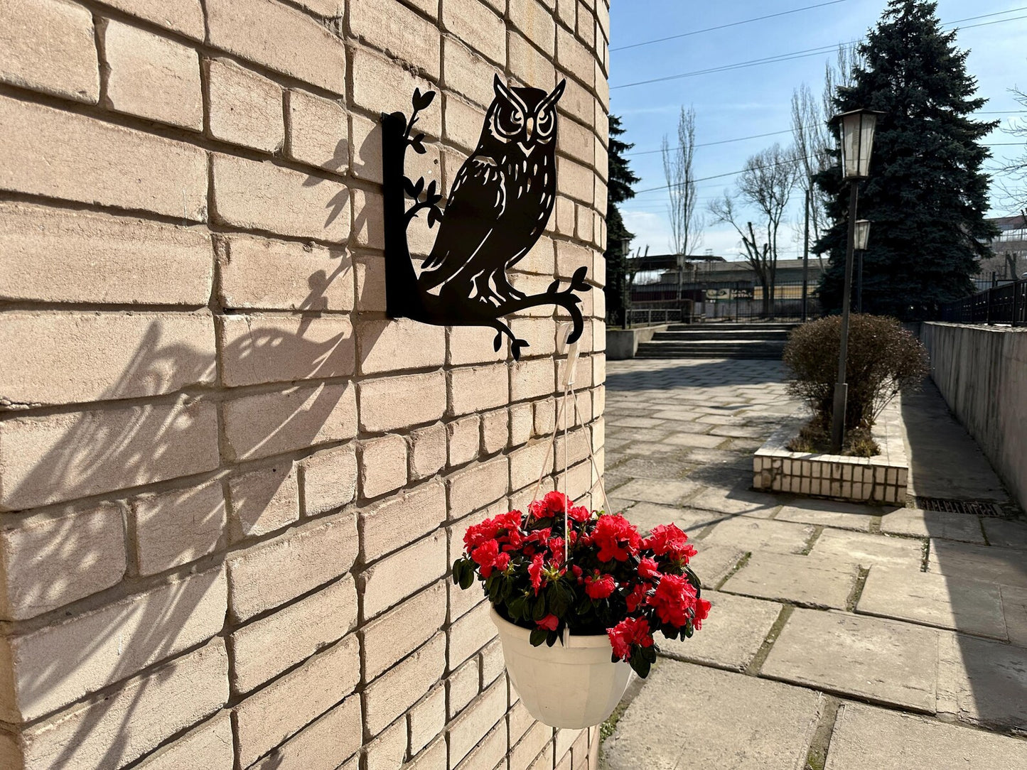 Karizma Baykuş Figürlü Çiçeklik Askı Metali