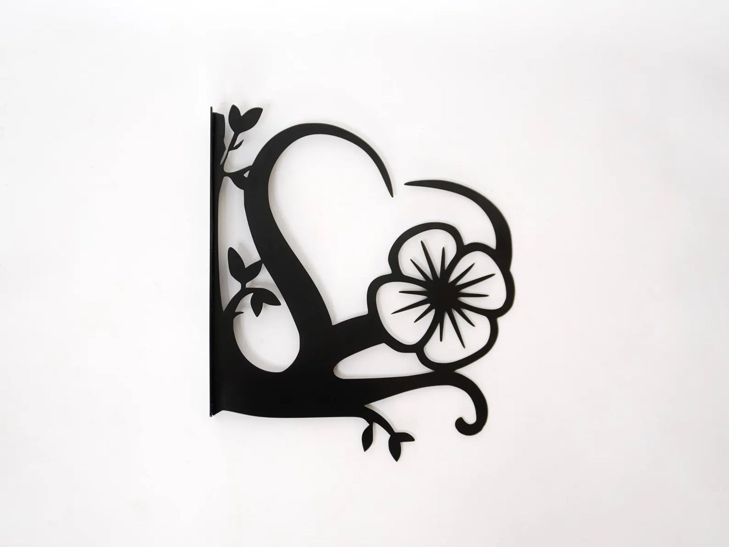 Kalp ve Çiçek Metal Çiçek Askı Demiri