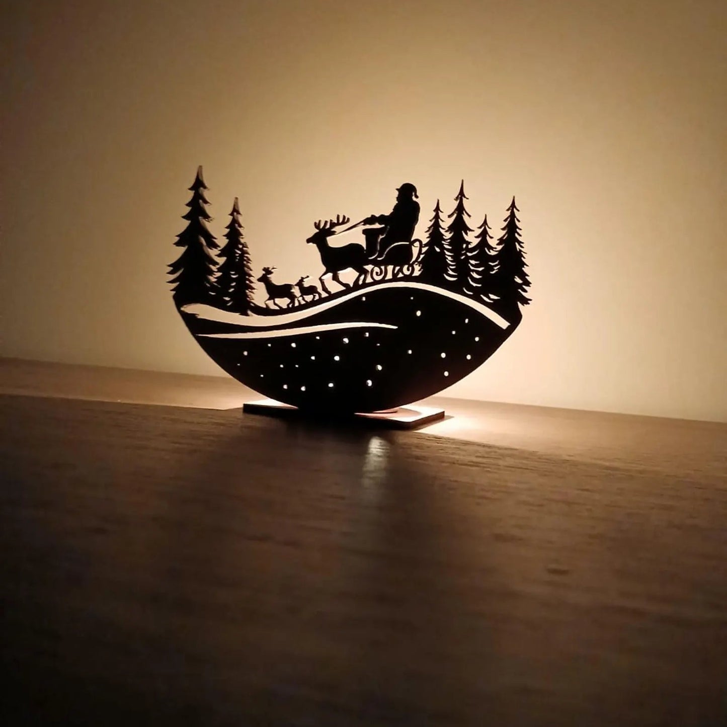 Noel Baba Kızaklı Yolculuk Mumluk Standı