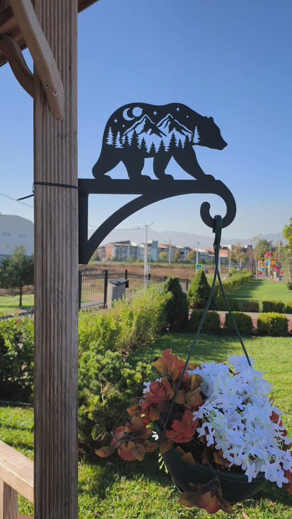 Ayı ve Orman Çiçeklik Askı Metali