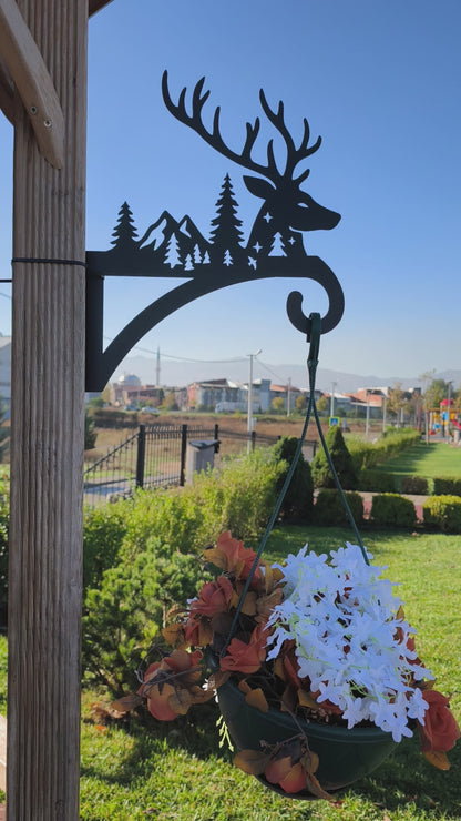 Geyik ve Orman Çiçeklik Askı Metali