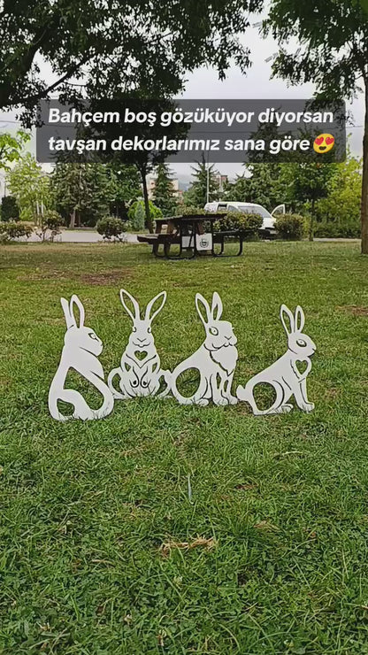 Tavşanlar Bahçe Dekor Seti