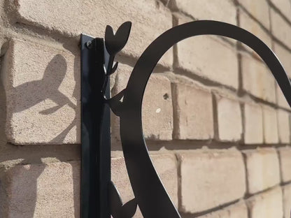 Kalp ve Çiçek Metal Çiçek Askı Demiri