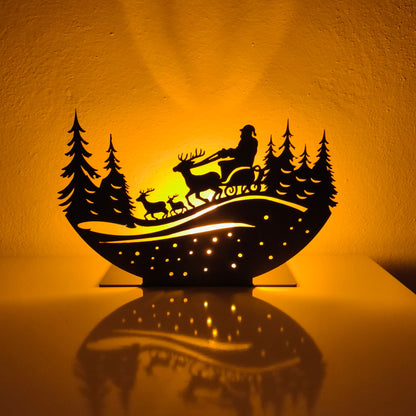 Noel Baba Kızaklı Yolculuk Mumluk Standı