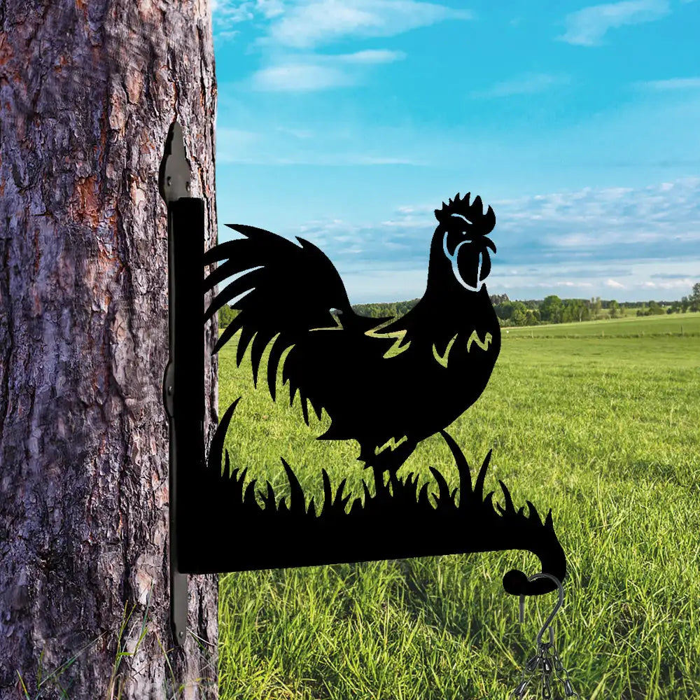 Karizma Horoz Figürlü Çiçeklik Askı Metali