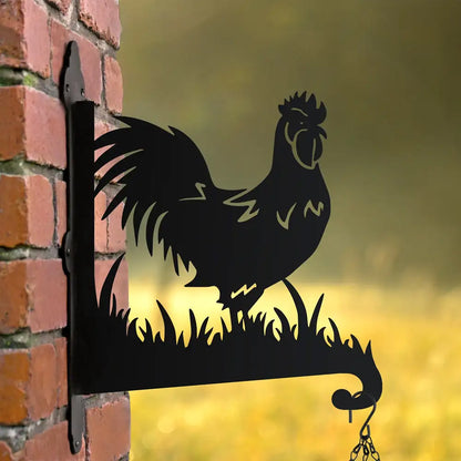 Karizma Horoz Figürlü Çiçeklik Askı Metali