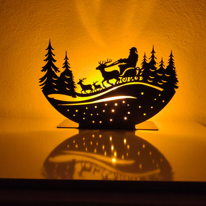 Noel Baba Kızaklı Yolculuk Mumluk Standı