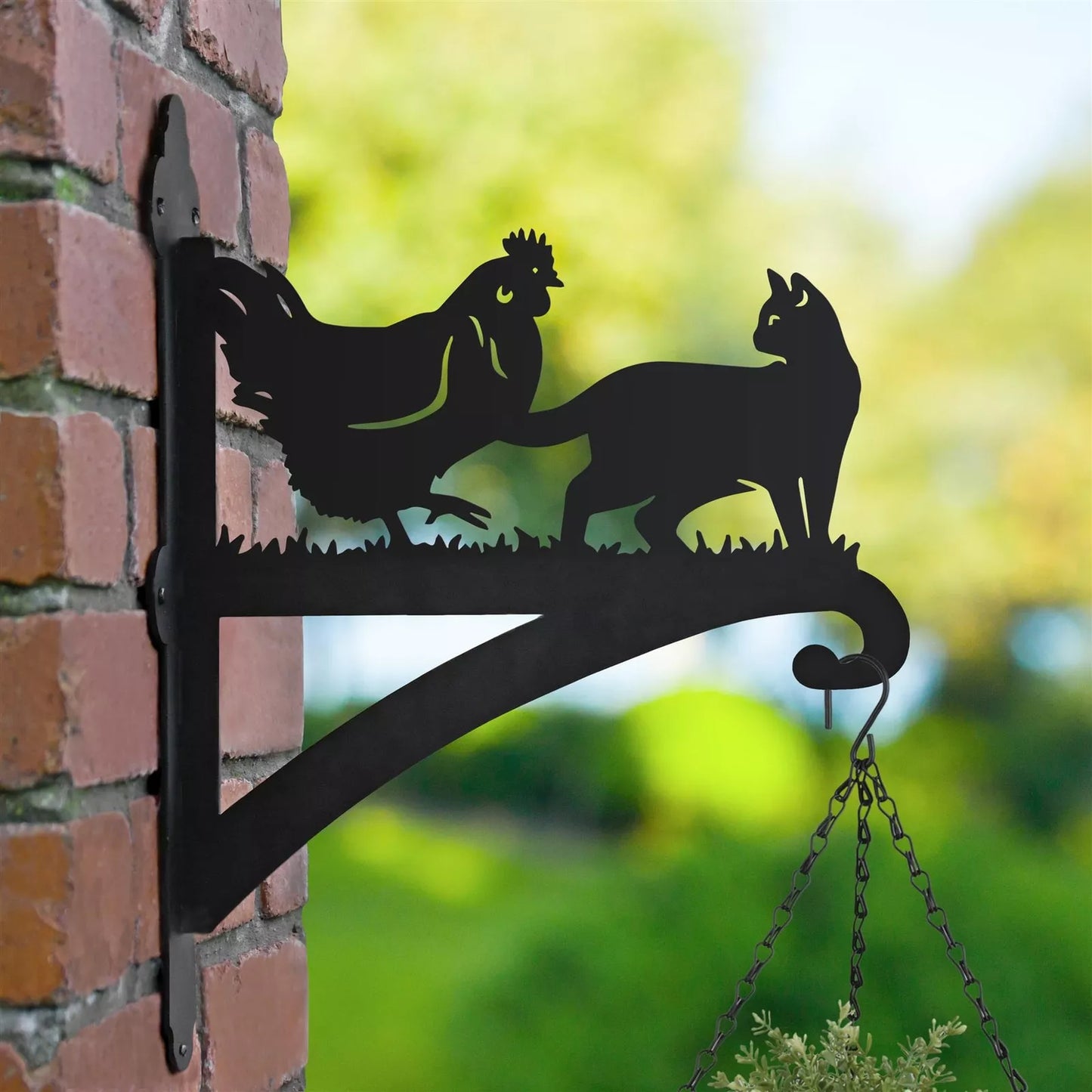 Tavuk ve Kedi Çiçek Askı Metali