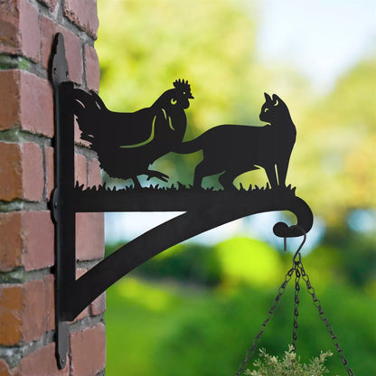 Tavuk ve Kedi Çiçek Askı Metali