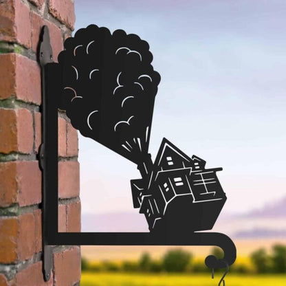 Ev ve Balon Metal Çiçek Askı Demiri