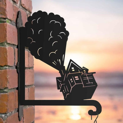 Ev ve Balon Metal Çiçek Askı Demiri