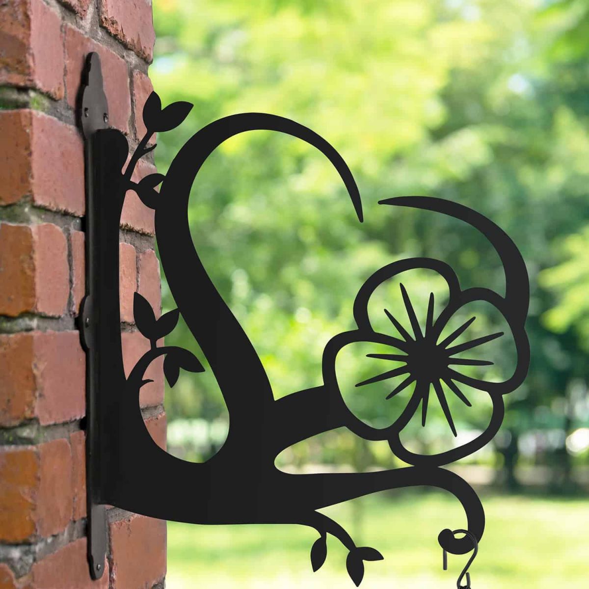 Kalp ve Çiçek Metal Çiçek Askı Demiri